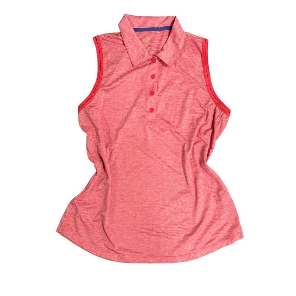 EP Pro collared polo golf tank sports pink sleeveless athletic top medium women